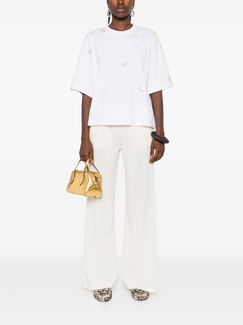 forte_forte dragonfly embellished short-sleeved T-shirt outlook