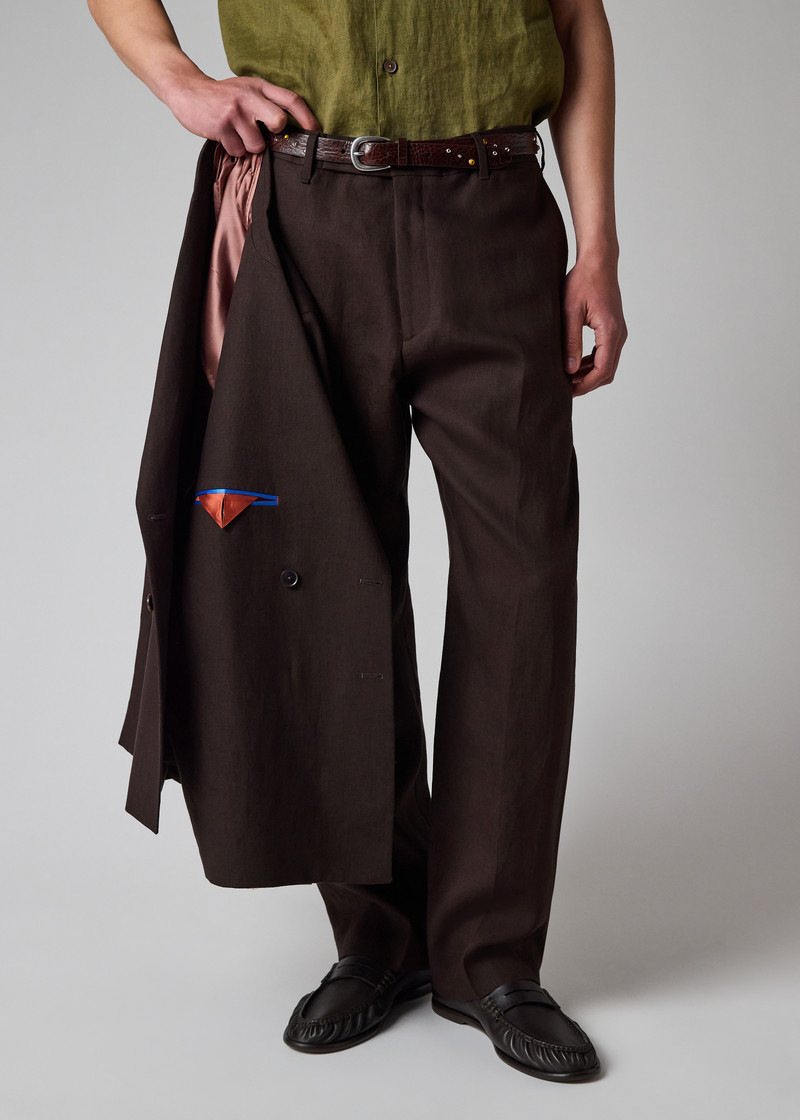 Aubergine Linen Suit 25