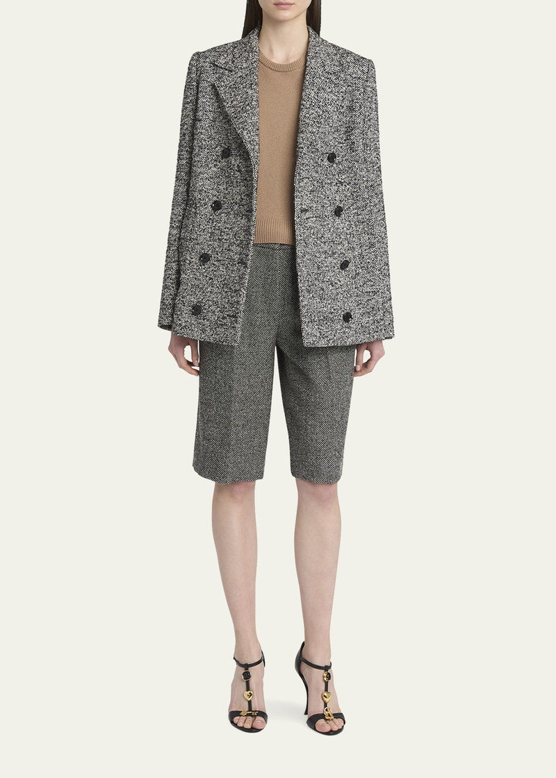 Dolce & Gabbana Short-Sleeve Cashmere Crewneck Sweater outlook