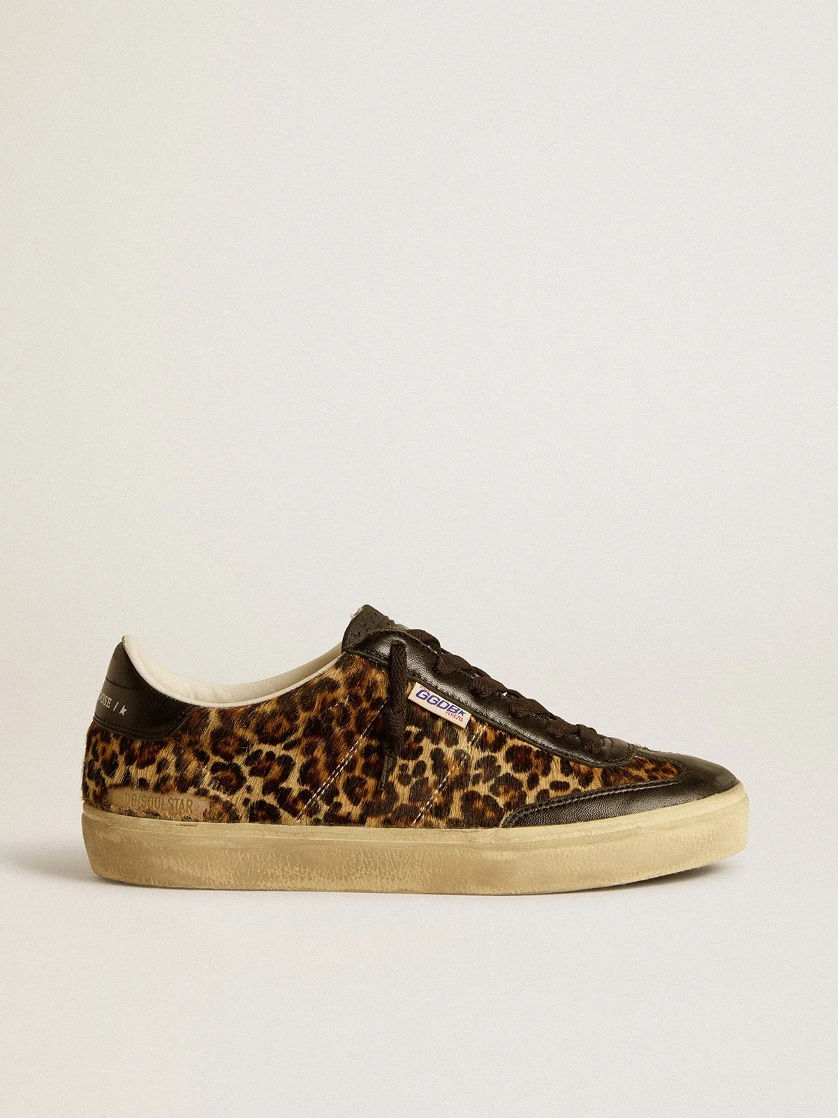 Soul Star in leopard-print pony skin with black nappa leather heel tab and inserts - 1