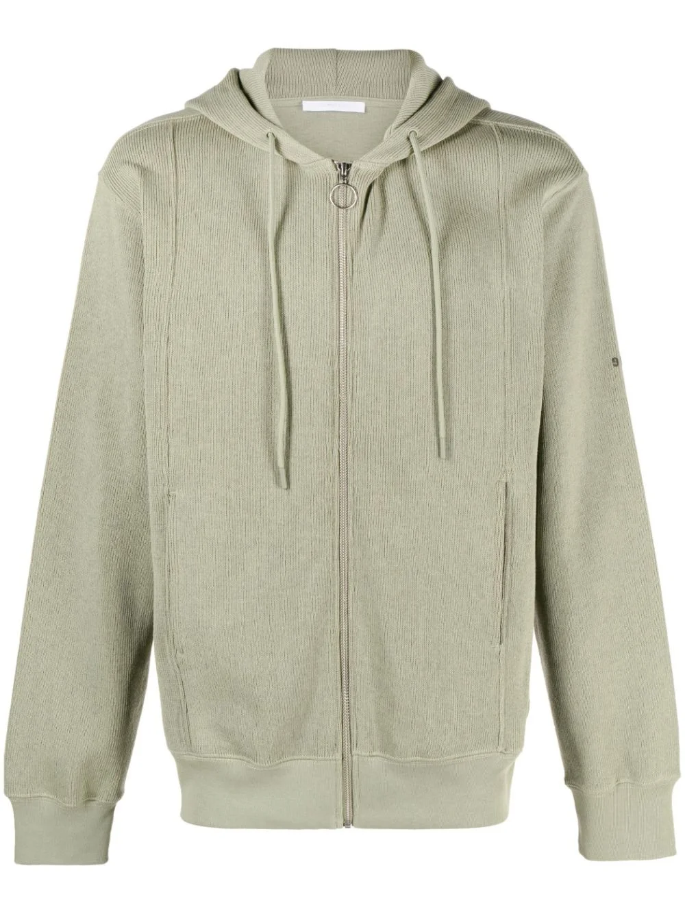 zip-up drawstring hoodie - 1