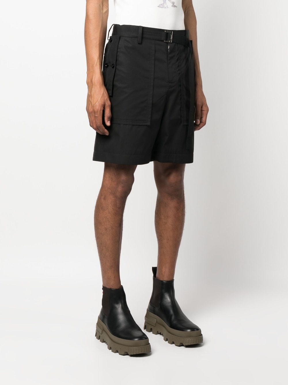 drop-crotch cotton shorts - 3