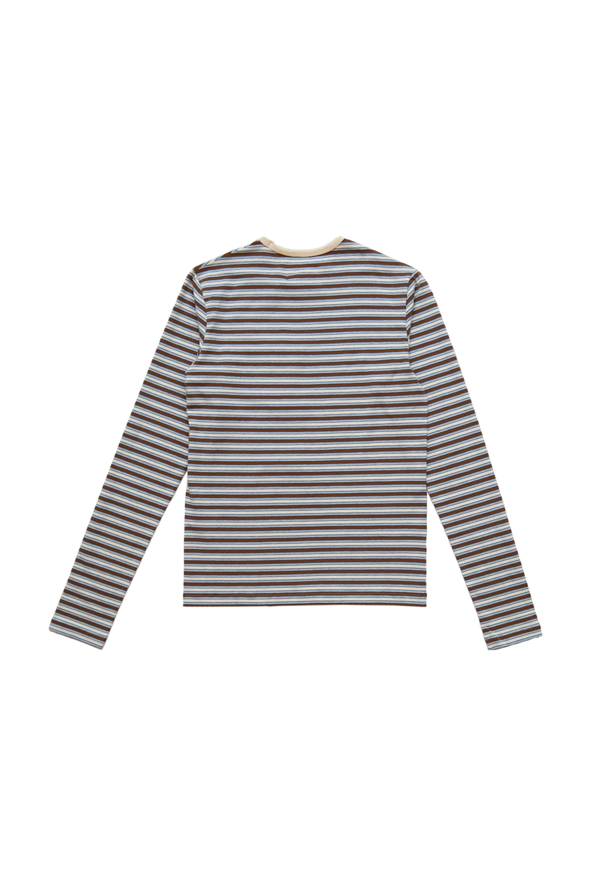 ERL Striped Long Sleeve T-Shirt Brown - 2