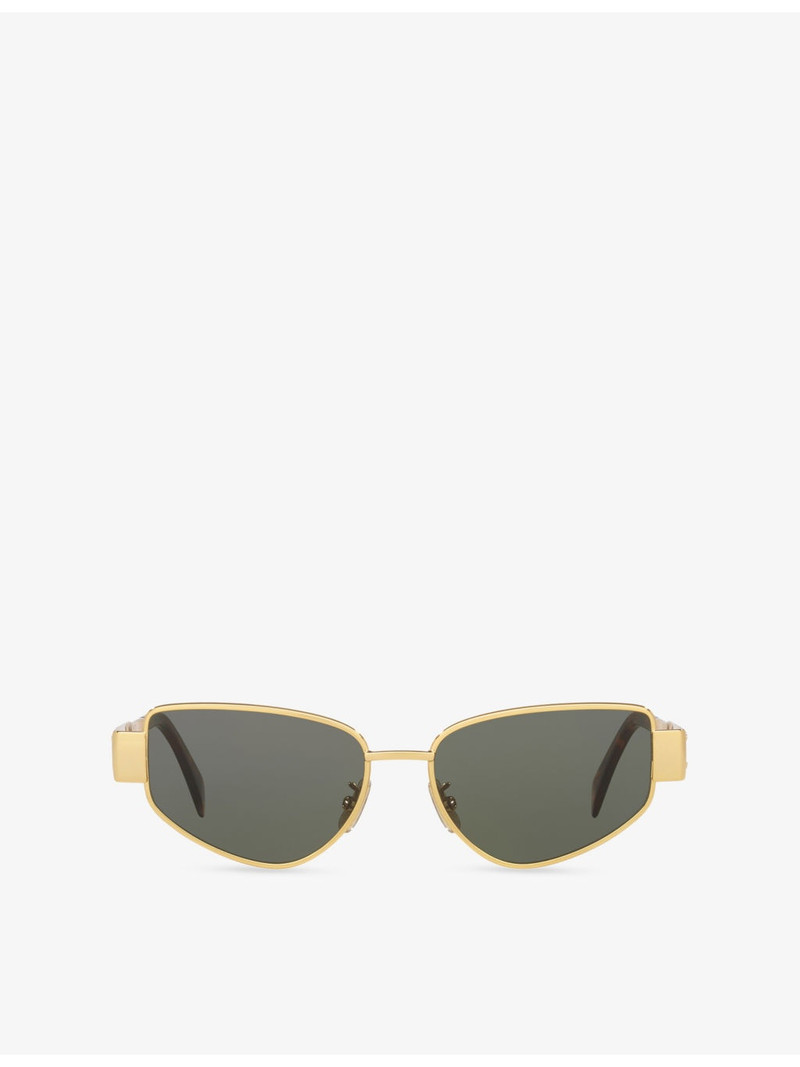 CL40293U Metaltriomphe Square-Frame Metal Sunglasses 1