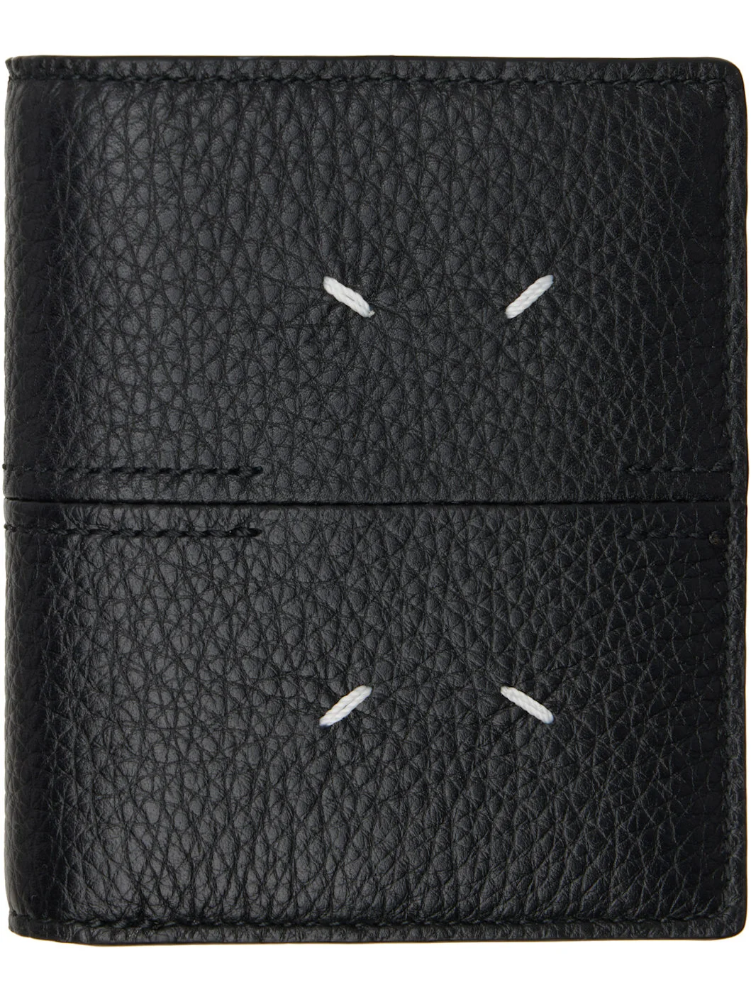Black Four Stitches Wallet - 1