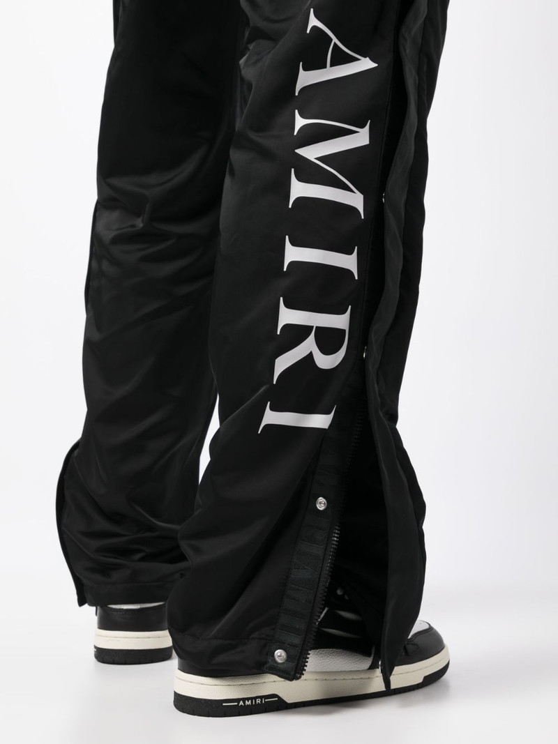 logo-print straight-leg trousers 5