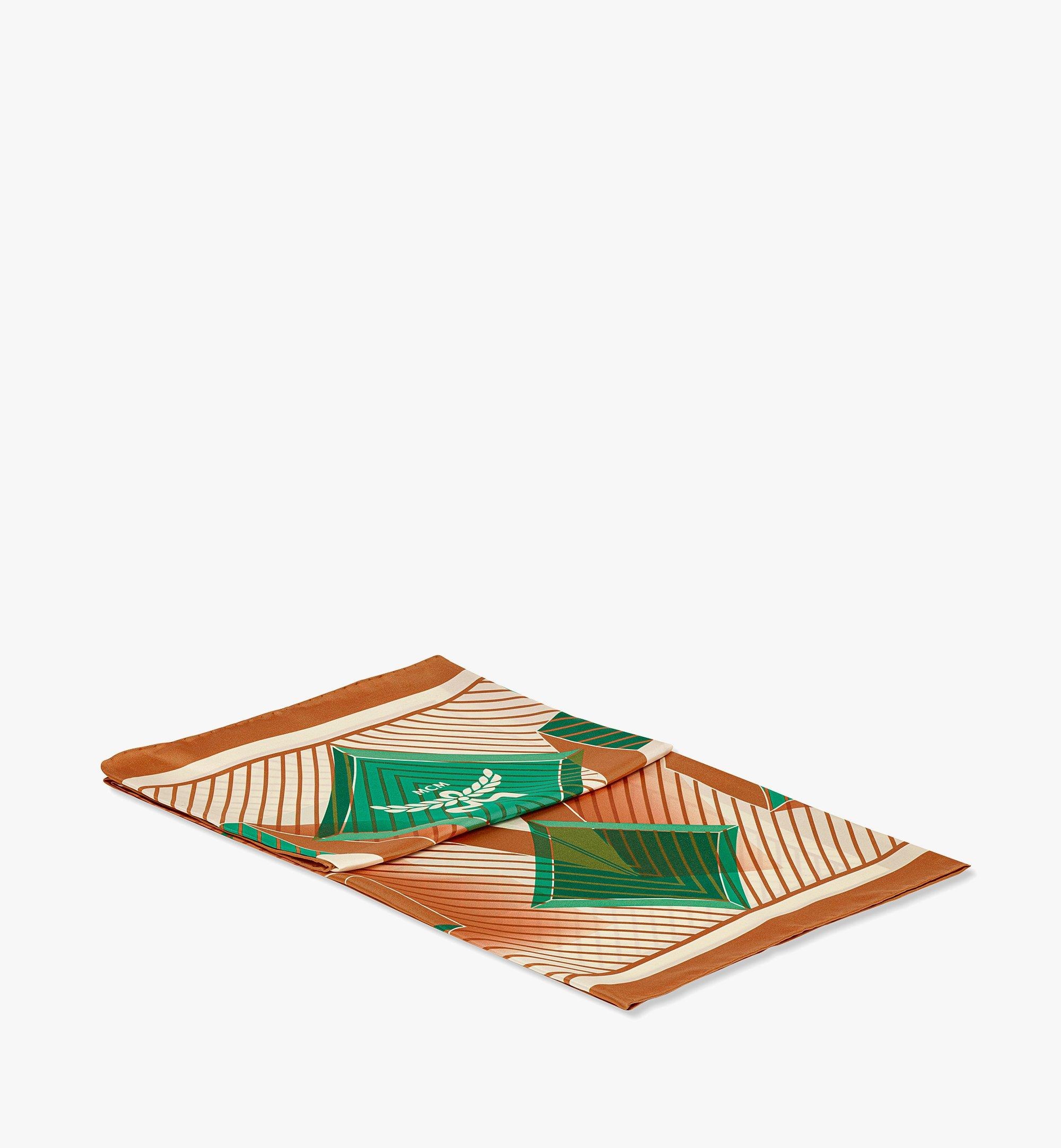 Abstract Logo Scarf in Organic Silk - 2