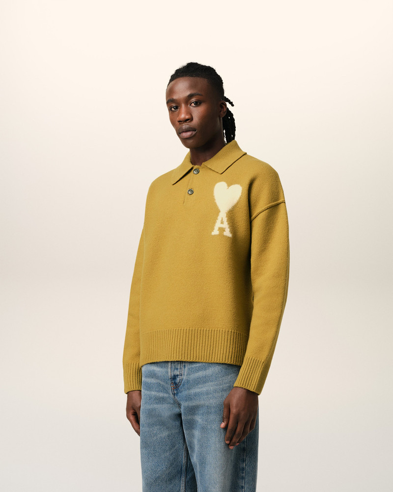 MUSTARD WOOL AMI DE COEUR POLO 6