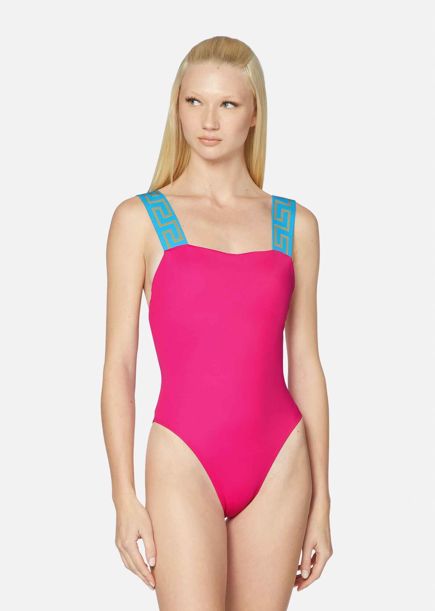 Greca Border One-Piece Swimsuit - 2