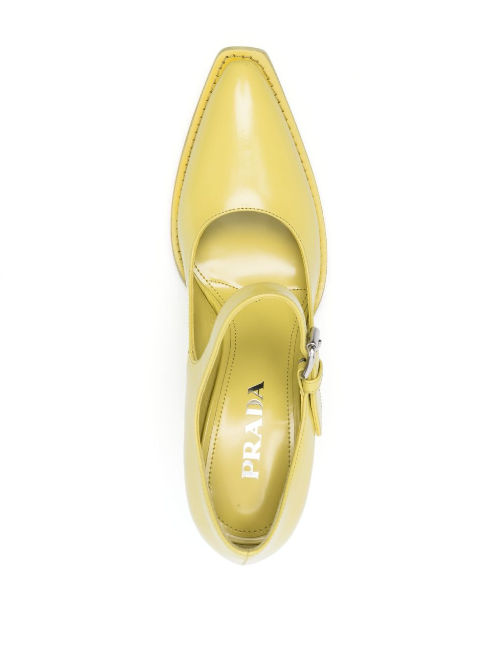 brushed leather 95mm pumps - 4