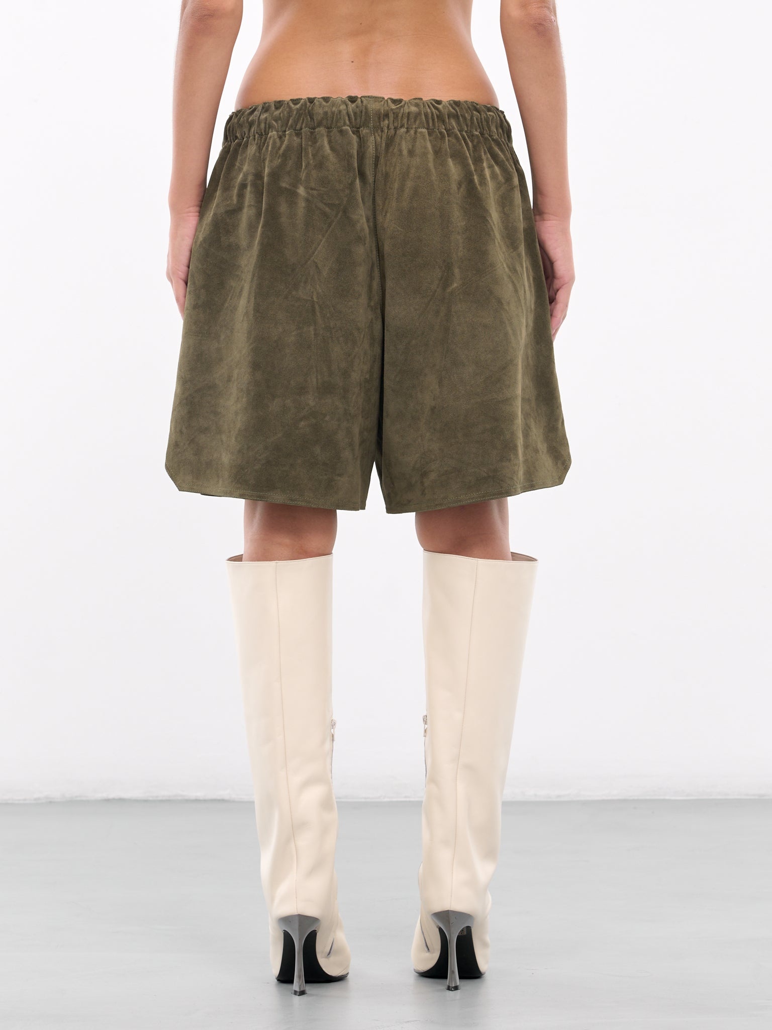 Elasticated Suede Shorts - 3