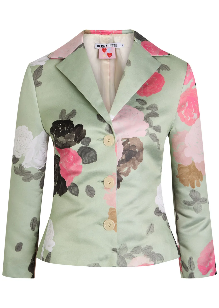 Bernadette Elle Floral-print Satin Jacket - 1