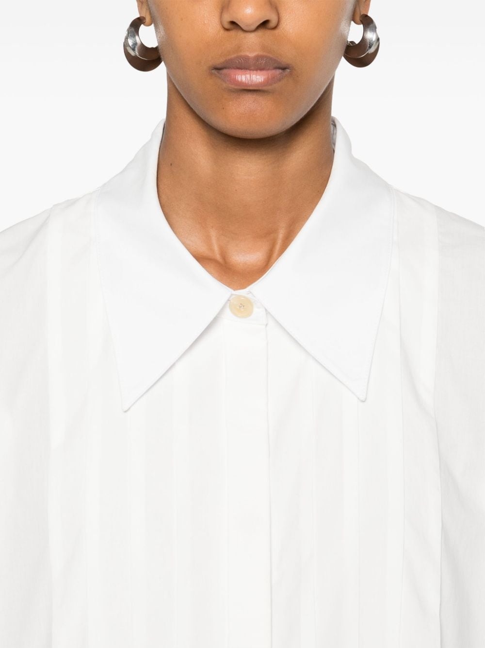 pintuck-detailed shirt - 5