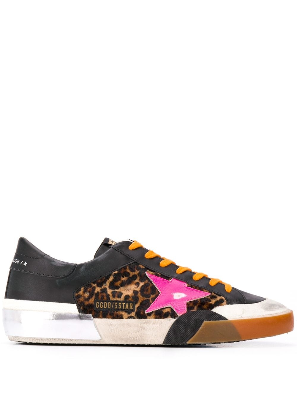 leopard panel Superstar sneakers - 1