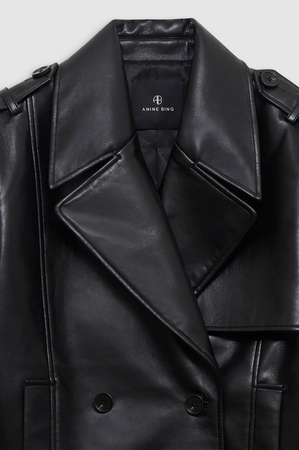 Greer Jacket - Black Recycled Leather - 4