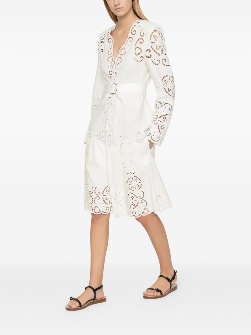 Sea Dahlia broderie-anglaise belted blazer outlook