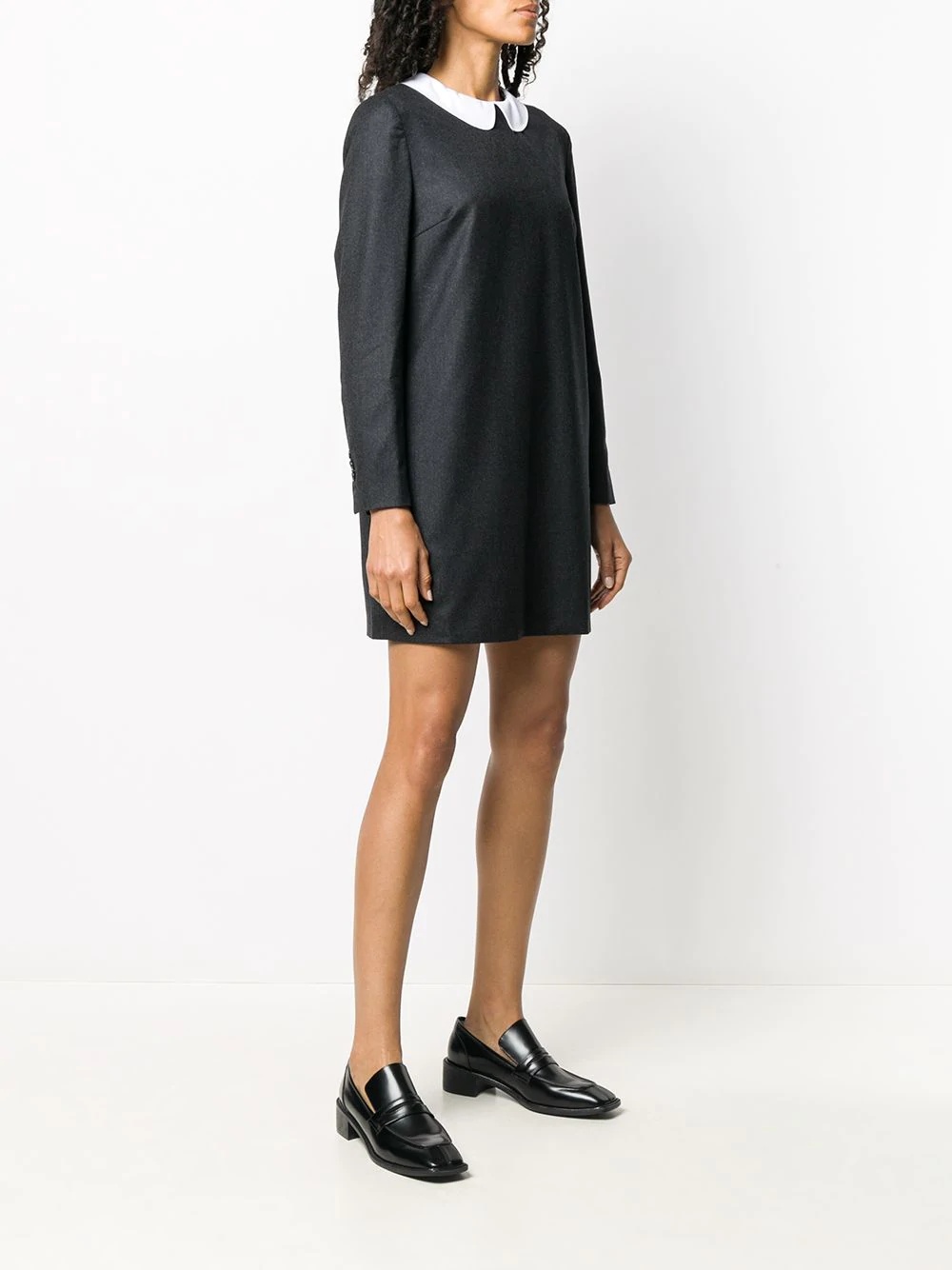 peter pan collar shift dress - 3