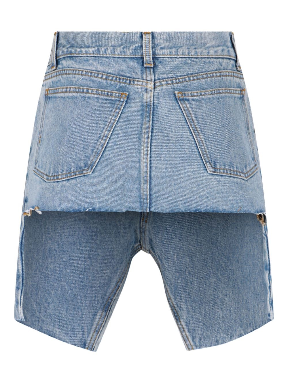 asymmetric denim skirt - 2