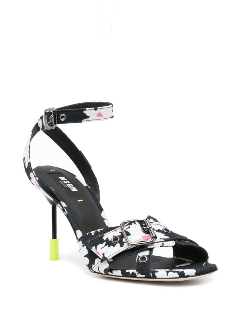 MSGM 105mm floral-print sandals outlook