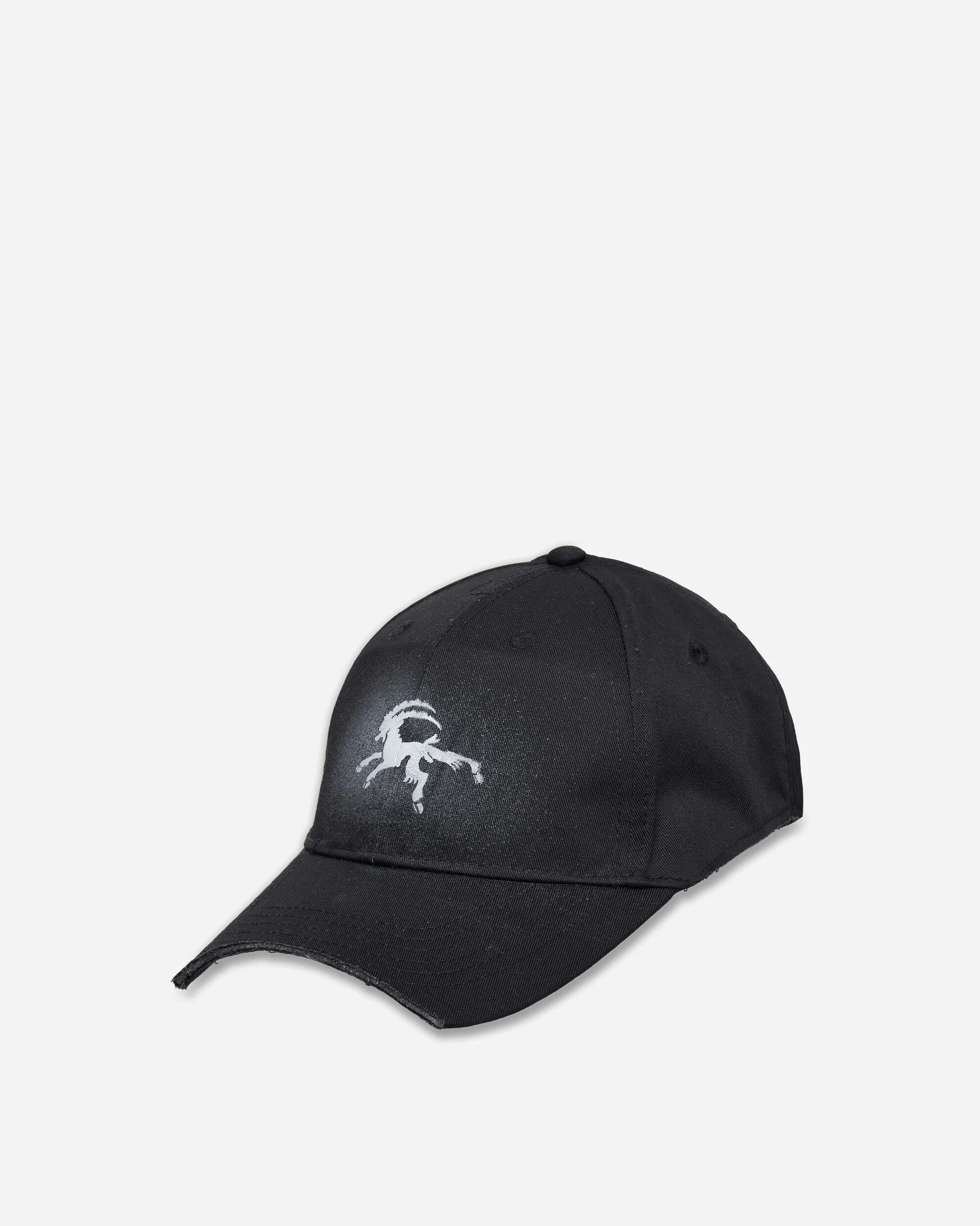 Sprayed Goat Cut Up Cap Black - 1