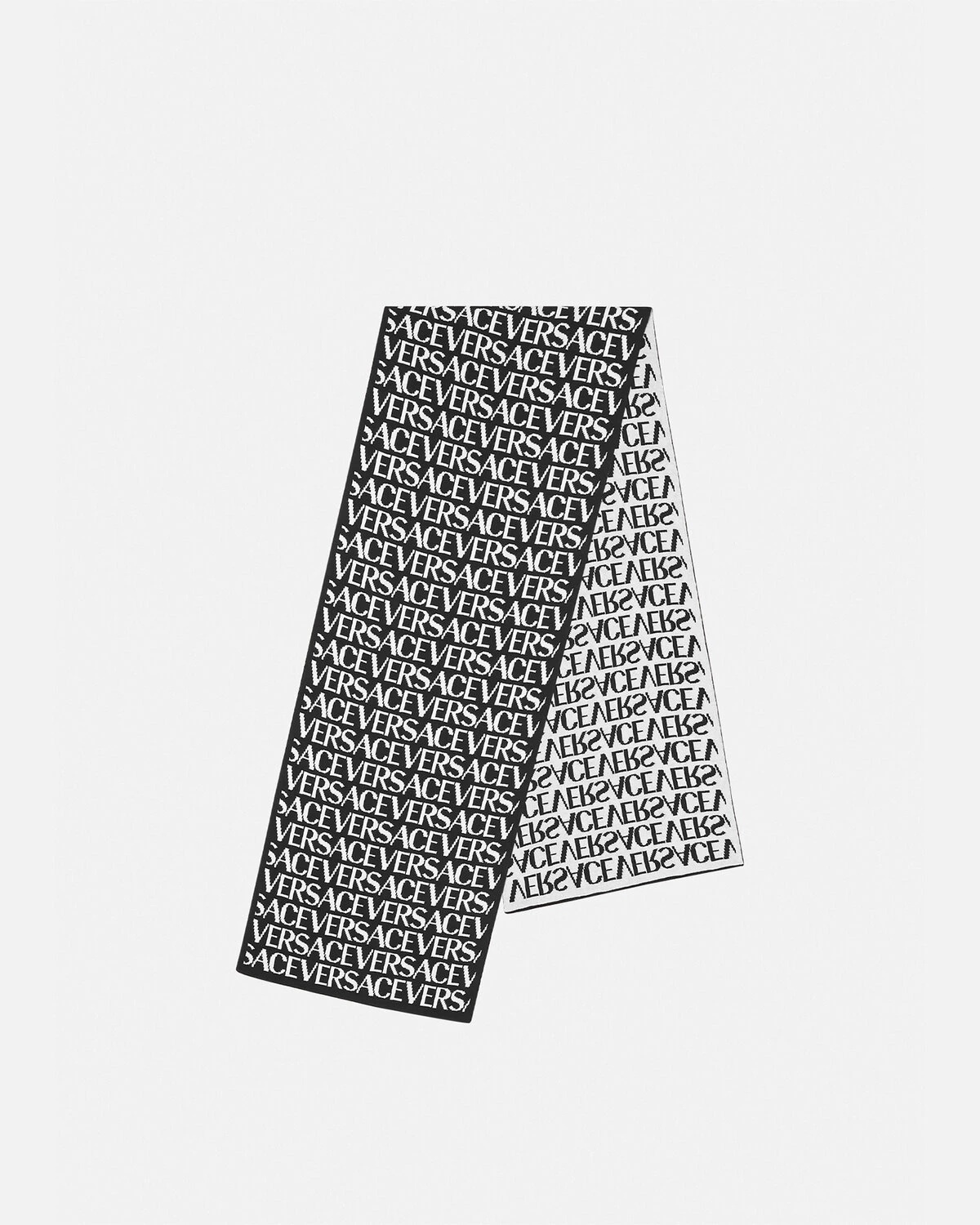 Versace Allover Ribbed Knit Scarf - 1
