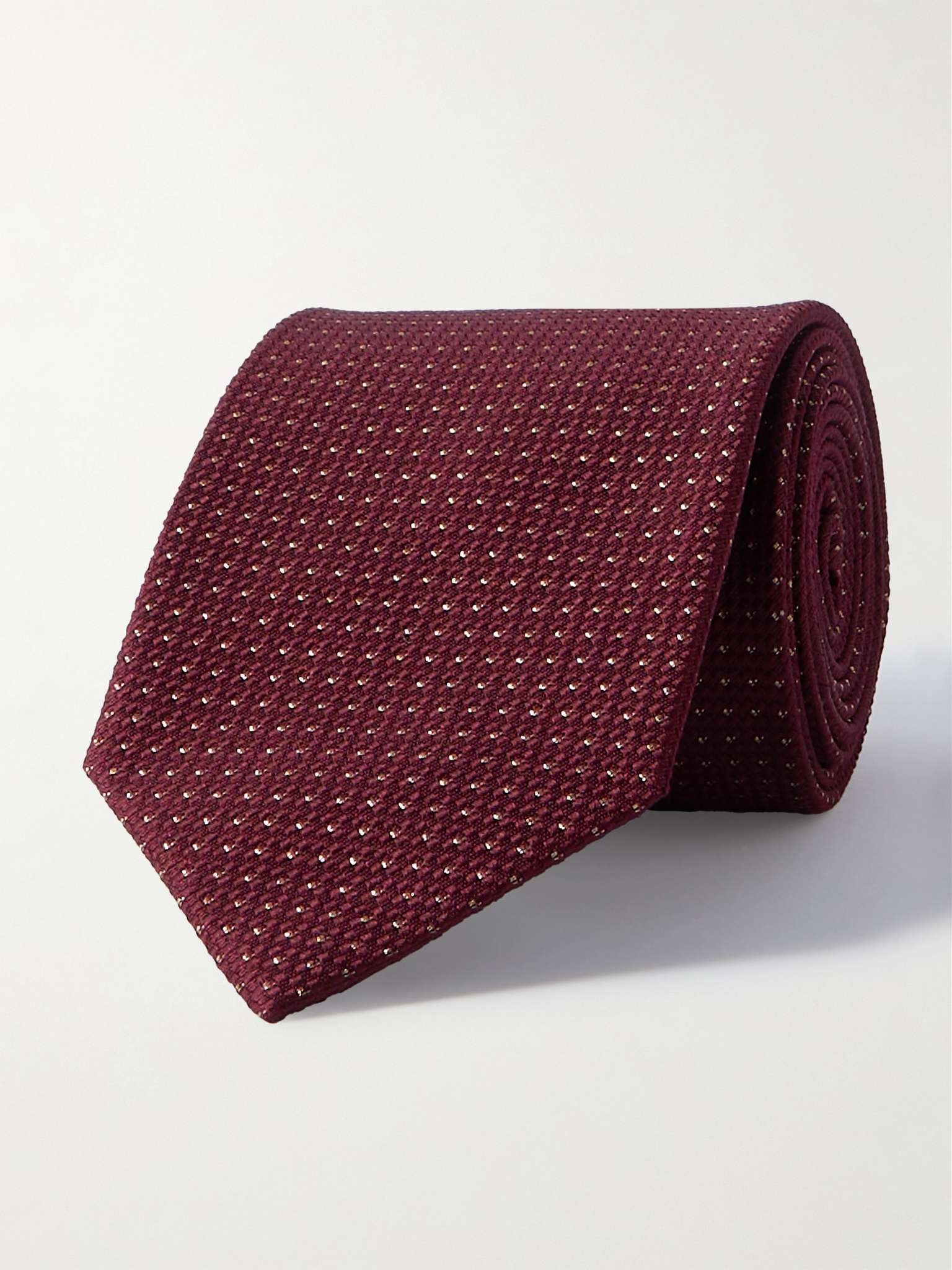 8cm Metallic Silk-Blend Jacquard Tie - 1