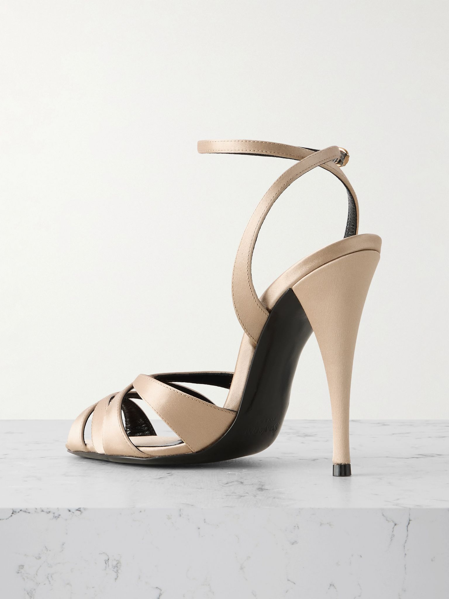 Chandelle satin sandals Beige - 3
