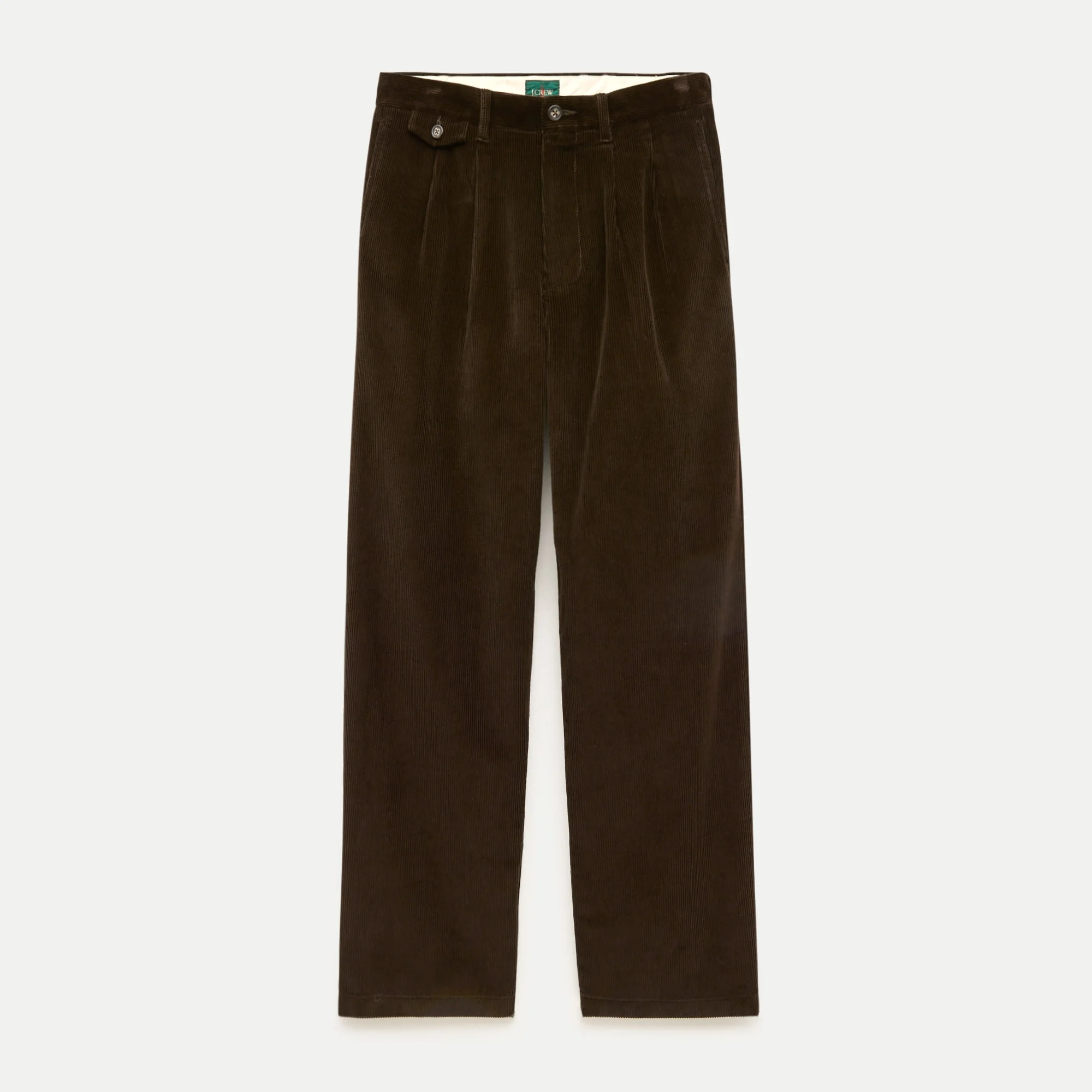 Relaxed-fit double-pleated corduroy pant - 1