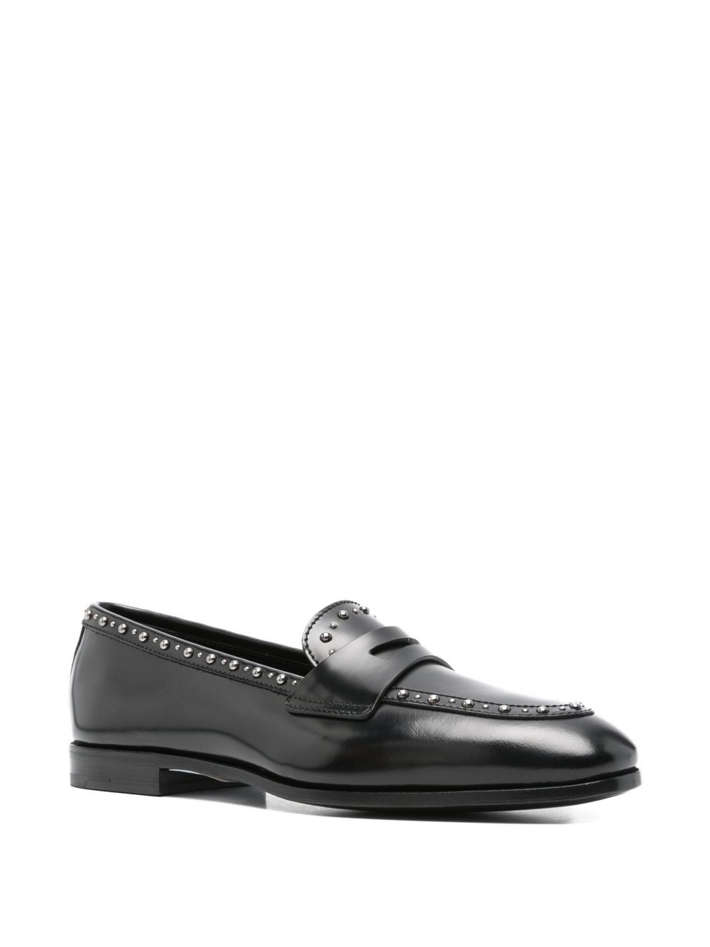Onyx Met. studded penny loafers - 2
