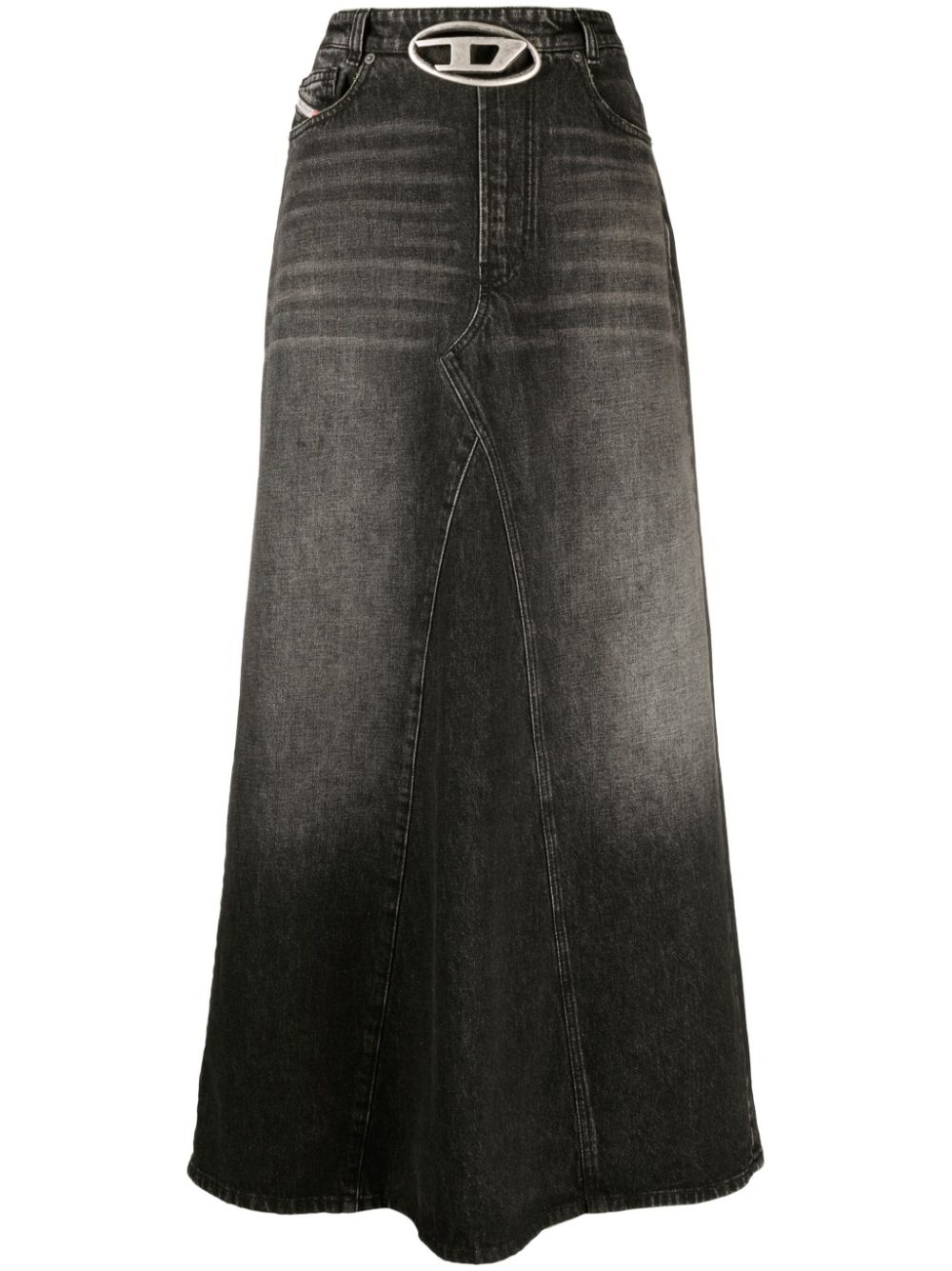 【超激レア美品】DIESEL Maxi Skirt デニム×カーキ Y2K風 超激レア美品】DIESEL Maxi Skirt デニム×カーキ Y2K風