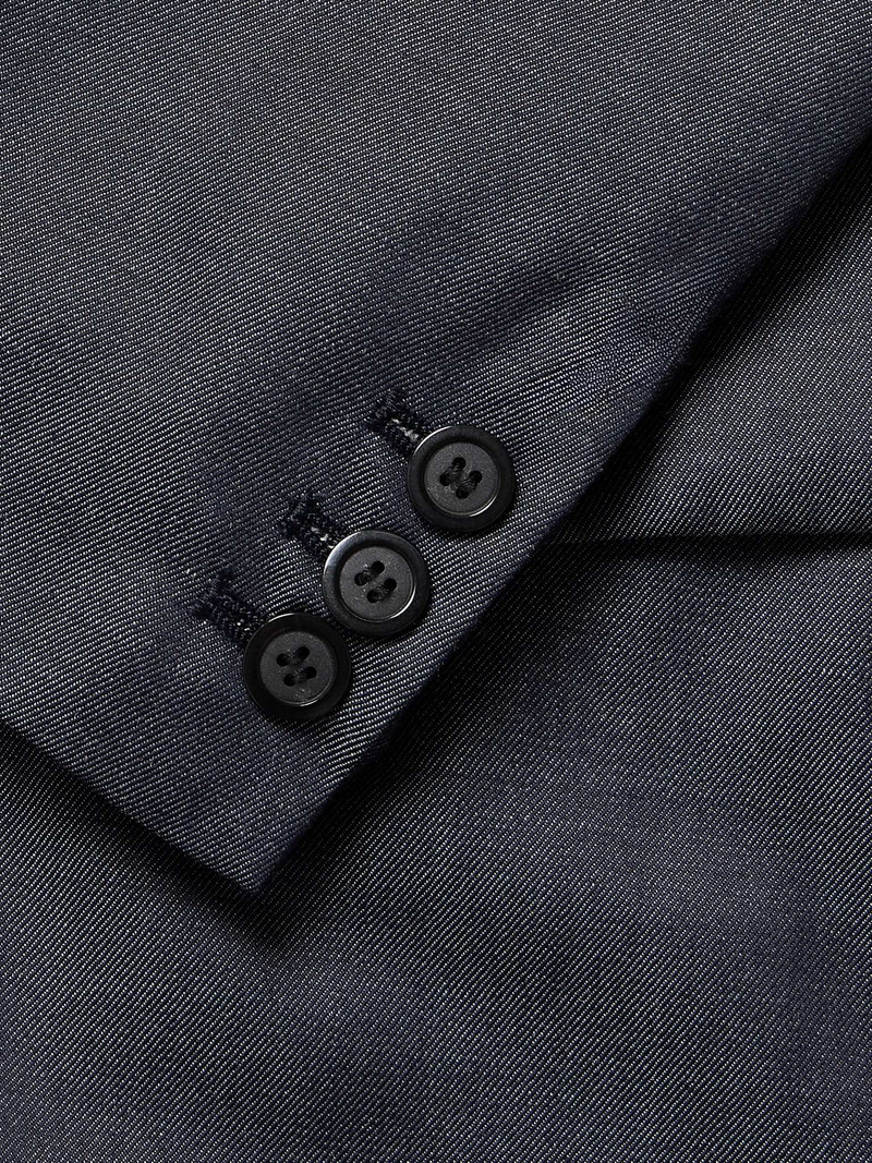 Double-Breasted Wool-Denim Suit Jacket 5