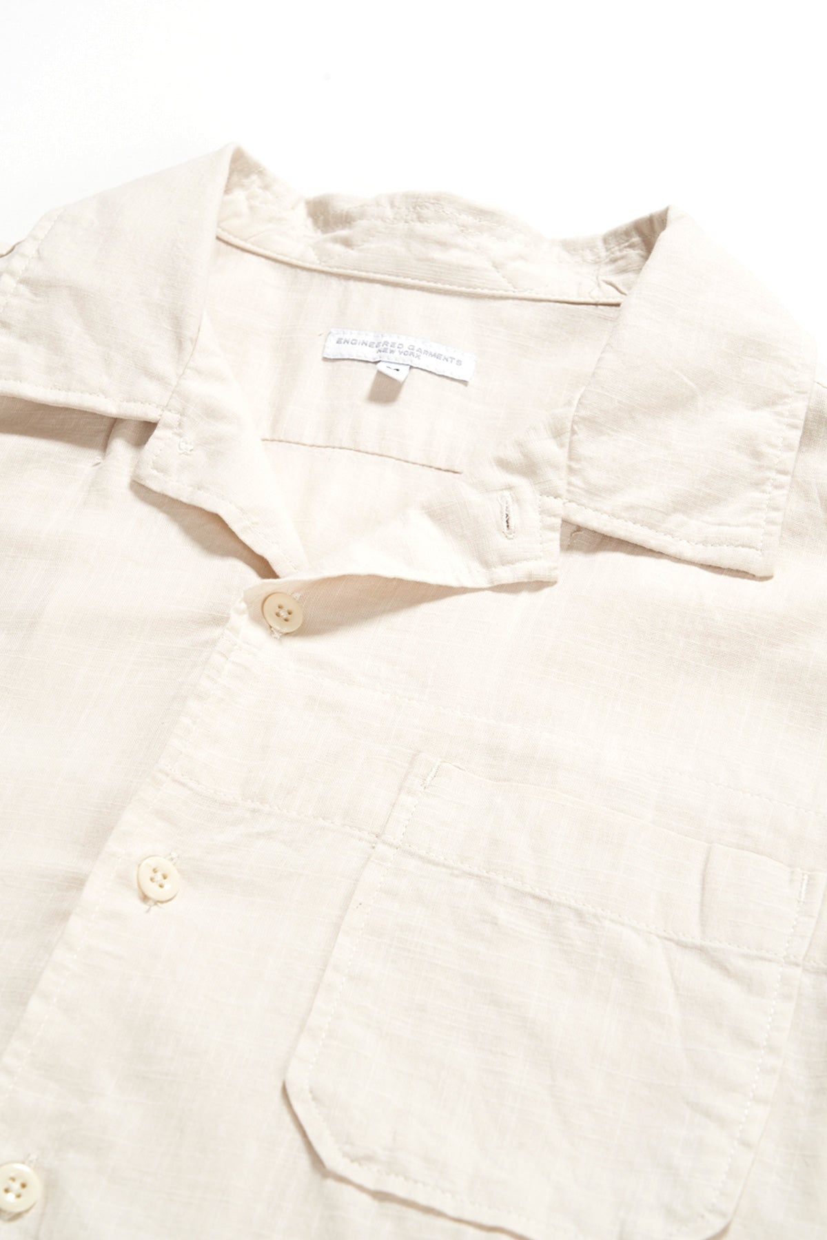 Camp Shirt - Beige Cotton Handkerchief - 3