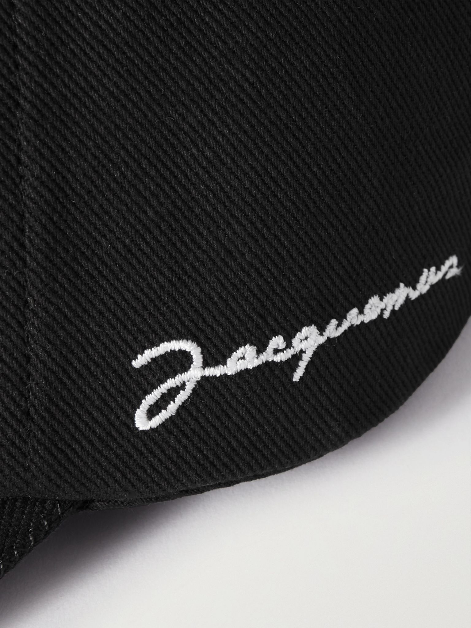 Embroidered cotton-twill baseball cap Black - 4