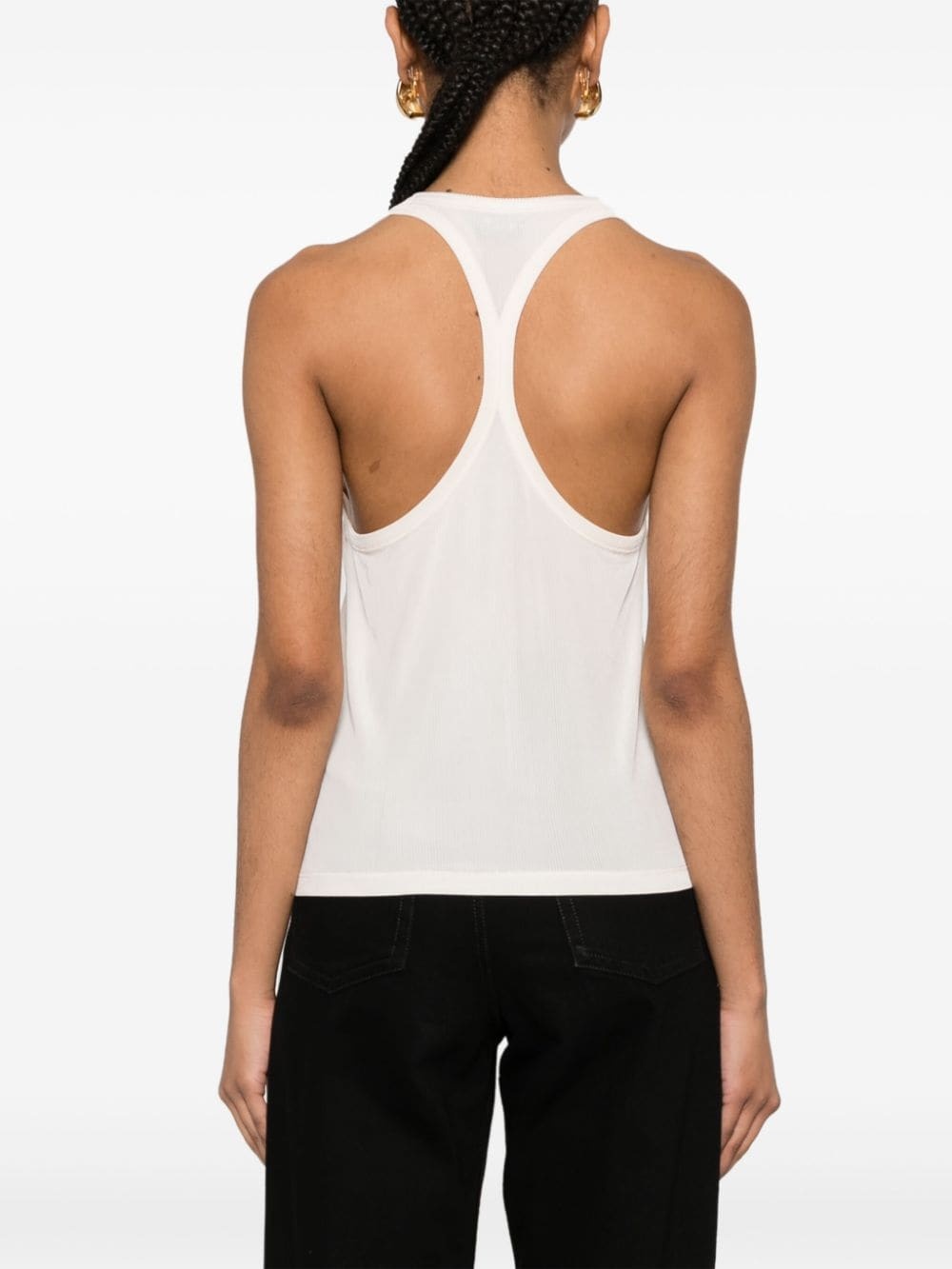 ribbed-knit racerback top - 4