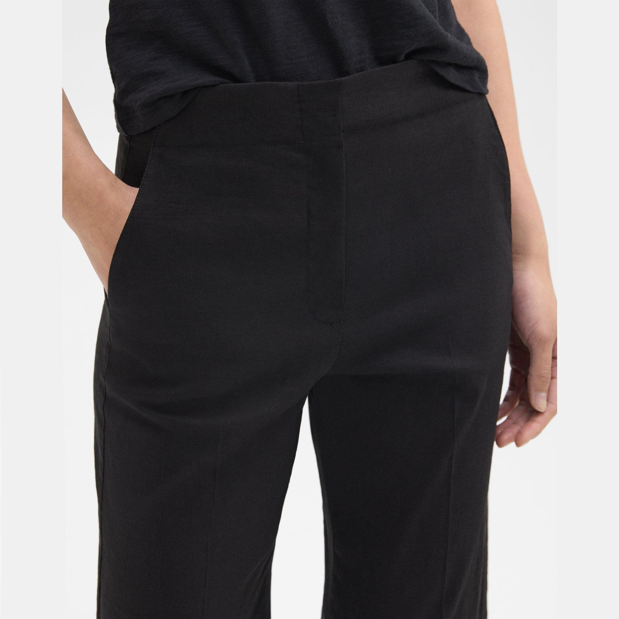 Wide Crop Pant in Good Linen - 4