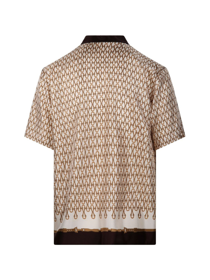 GUCCI chain-print button shirt outlook