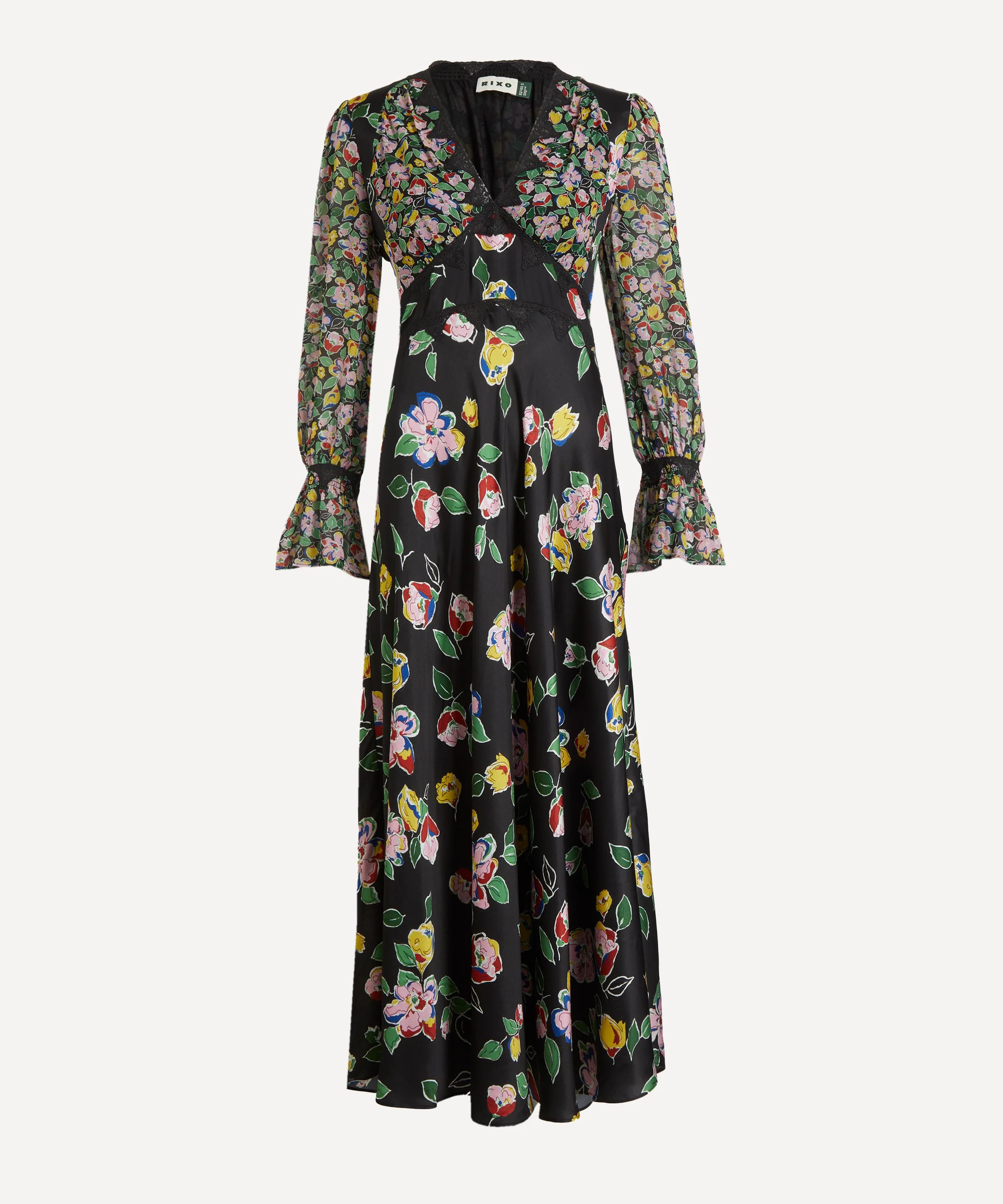 Arlena Kimmie Mix Black Silk-Satin Dress - 1