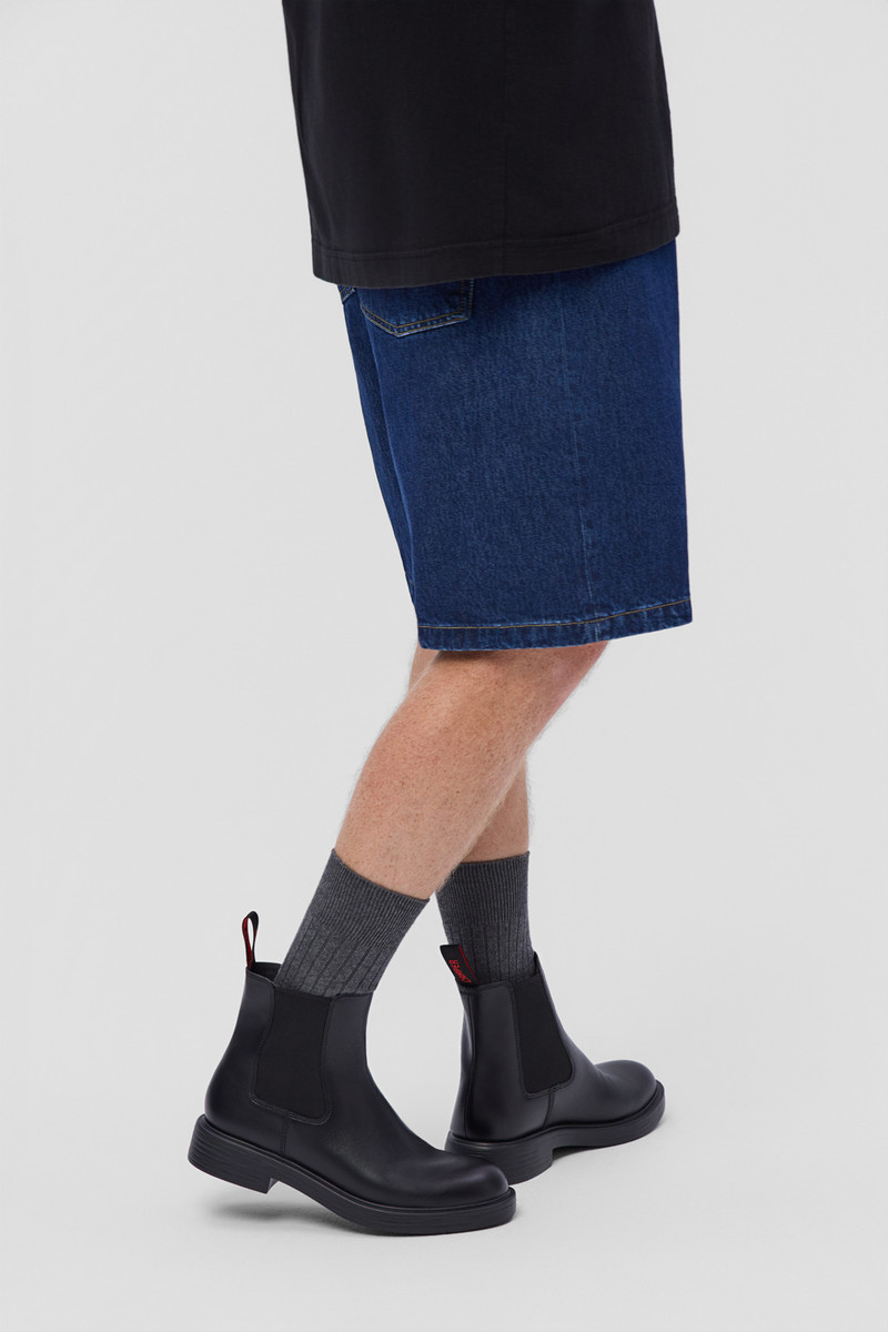 Black Leather Ankle Boots for Men. 2