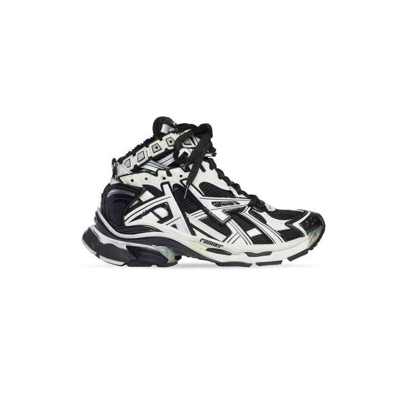Men's Runner High Top Sneaker in White - 1