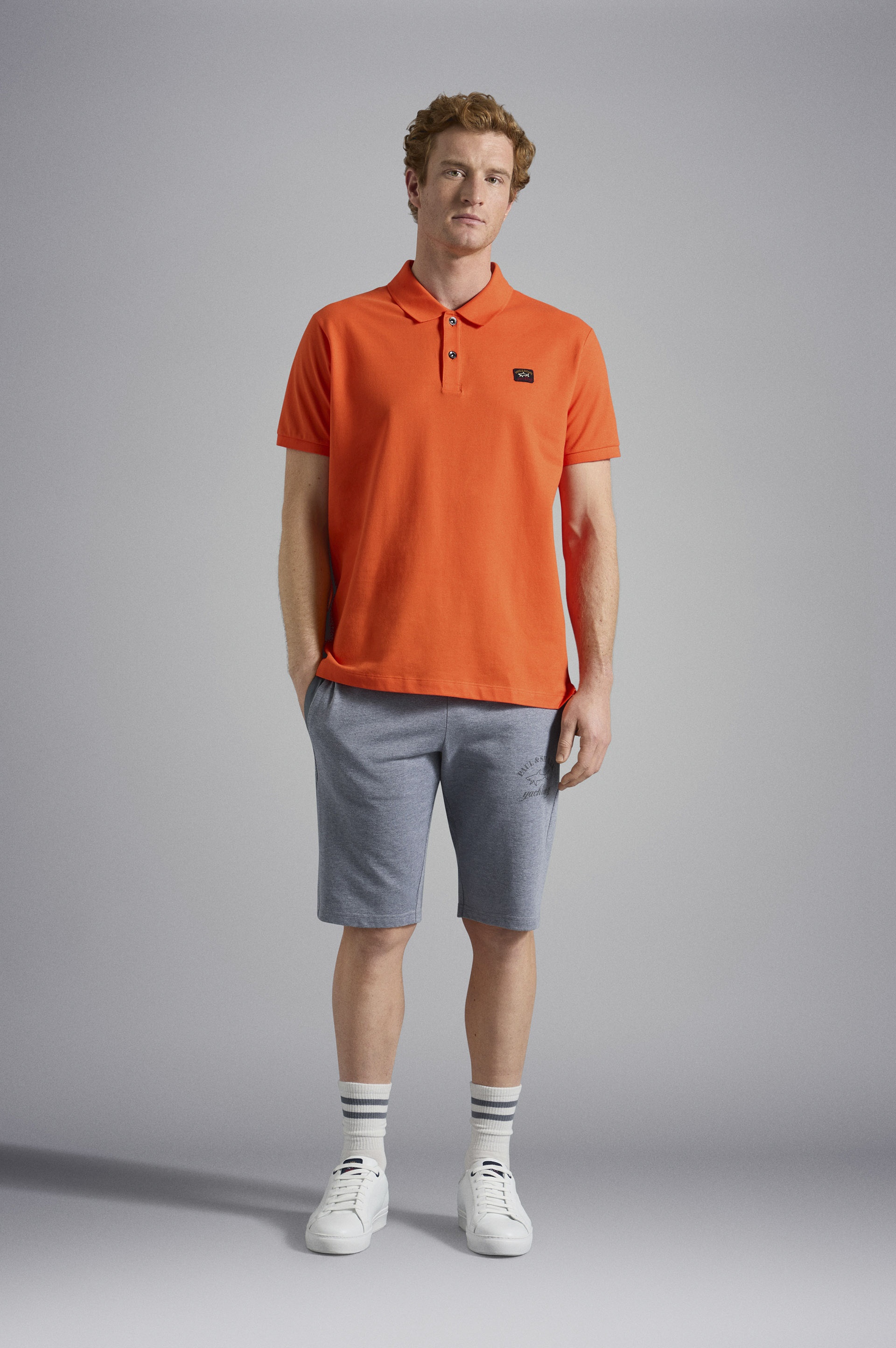 COTTON PIQUÉ POLO WITH ICONIC BADGE - 2