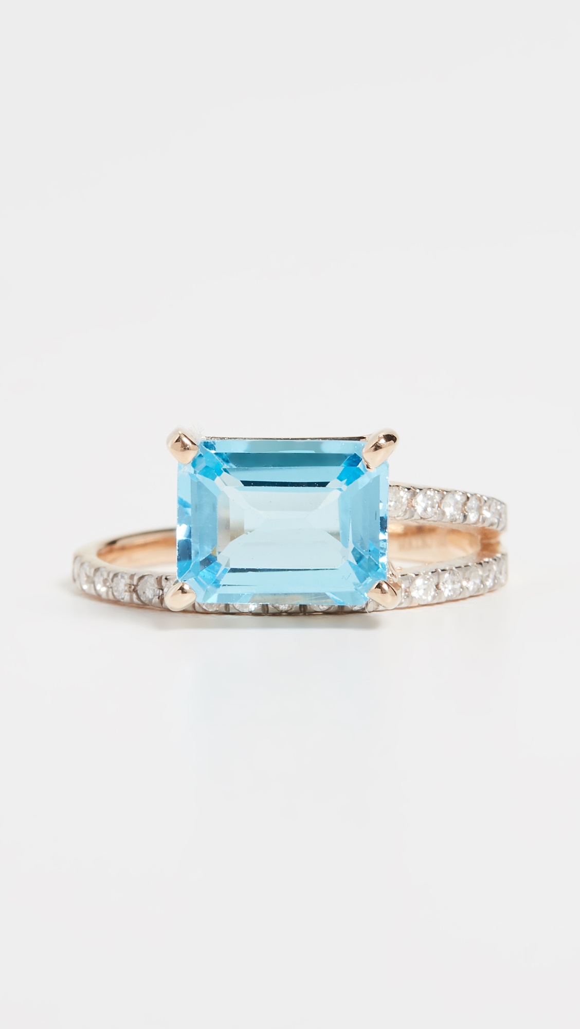 14k   Blue Topaz Point of Focus Ring - 1