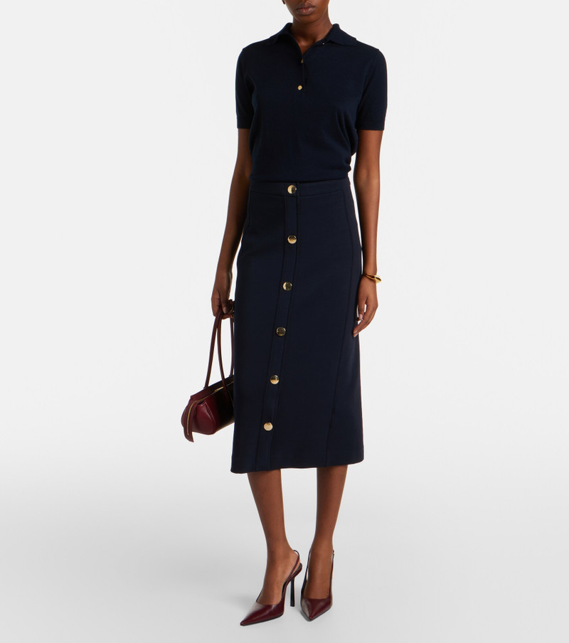 'S Max Mara Cotton-blend midi skirt outlook