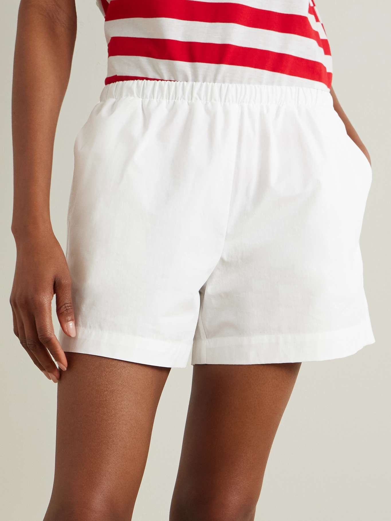 Cotton-poplin shorts White - 3