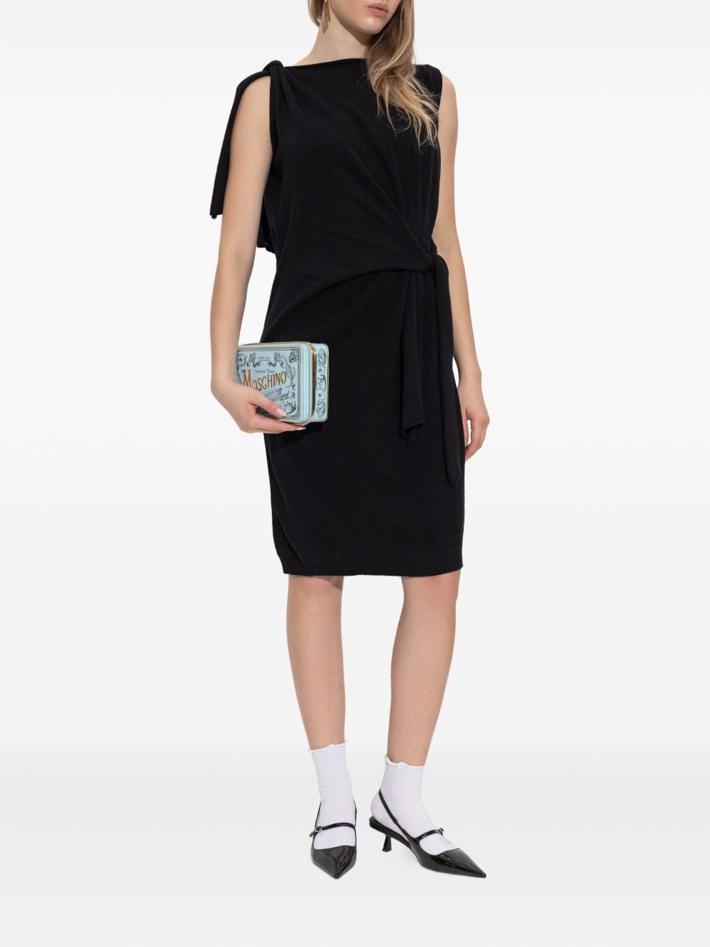 sleeveless knitted mini dress - 2