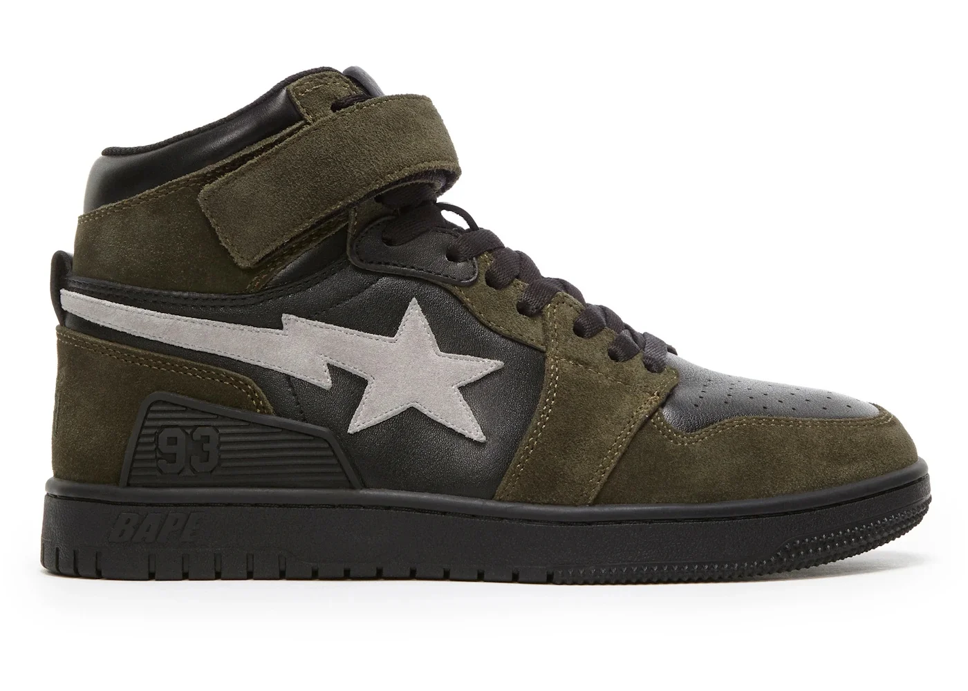 A Bathing Ape Block Sta Hi Dark Grey Light Grey - 1