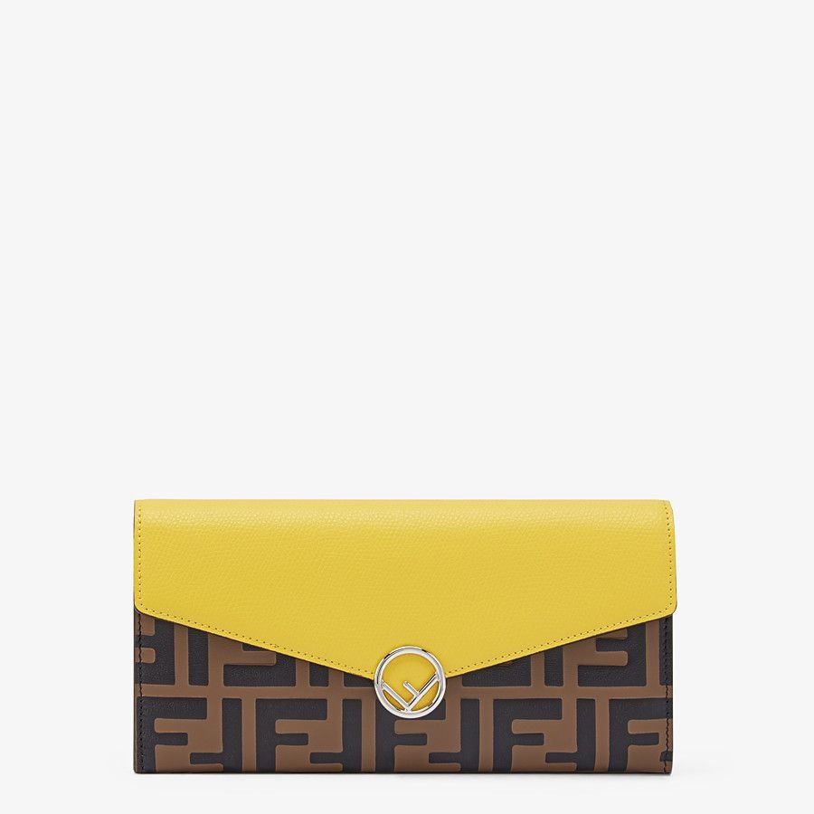 Yellow leather wallet - 1