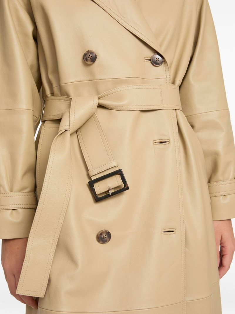 belted leather trench coat 5