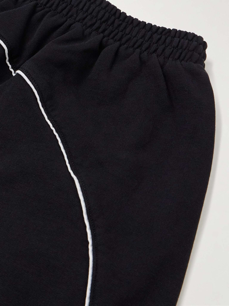 Wide-Leg Logo-Embroidered Cotton-Jersey Sweatpants 5