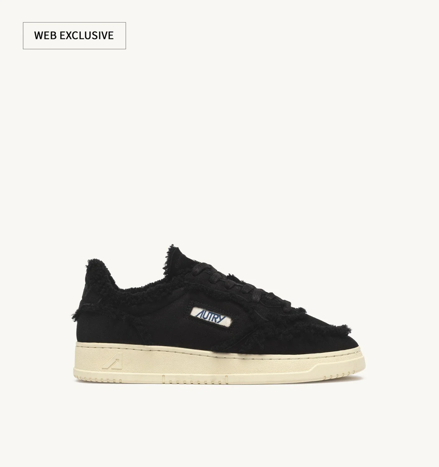 MEDALIST MUTTON SNEAKERS IN BLACK SUEDE AND SHEARLING - 1