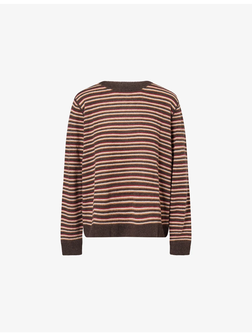 Boyfriend Stripe-Print Cashmere Jumper - 1